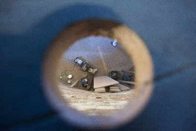 910344 Afbeelding van de werkzaamheden ten behoeve van de herbestemming van de watertoren (Heuveloord 25a) te Utrecht.